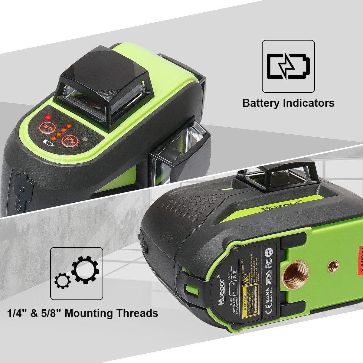 Laser Level 3D Cross Line Self Leveling - 603CR 12ライン 3Dクロスレーザーレベル 自動水平調整 360度クロスレッドレーザービームライン