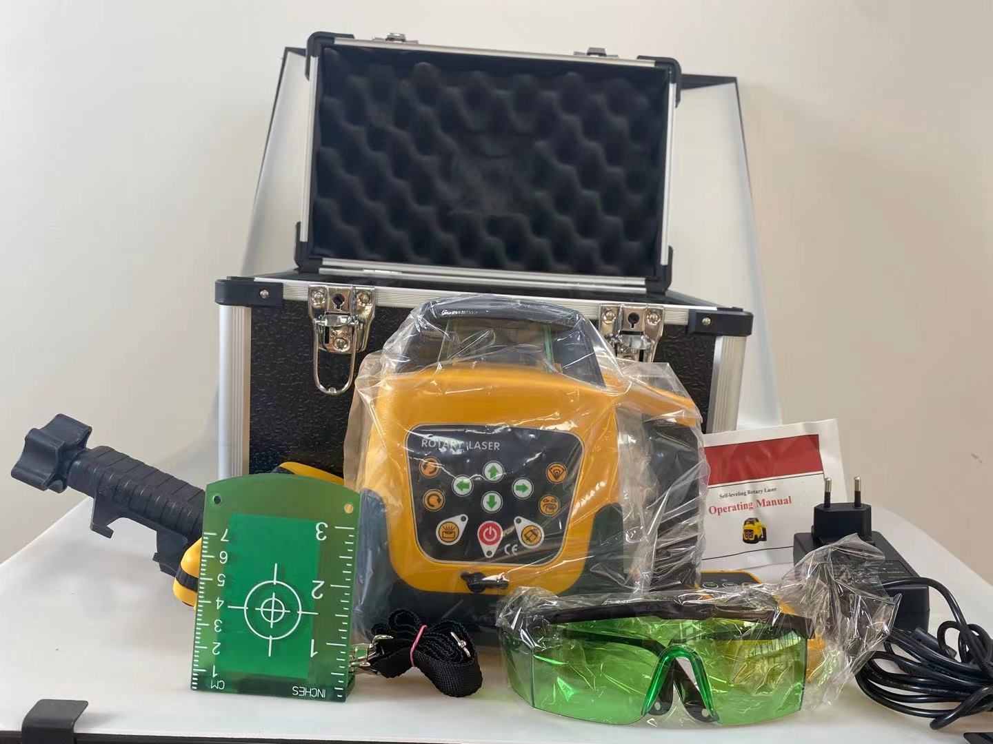 Rotary Laser Level 500M Range - 高精度自動電子セルフレベリング360ロータリーレーザー、3Dグリーンビーム、500m範囲