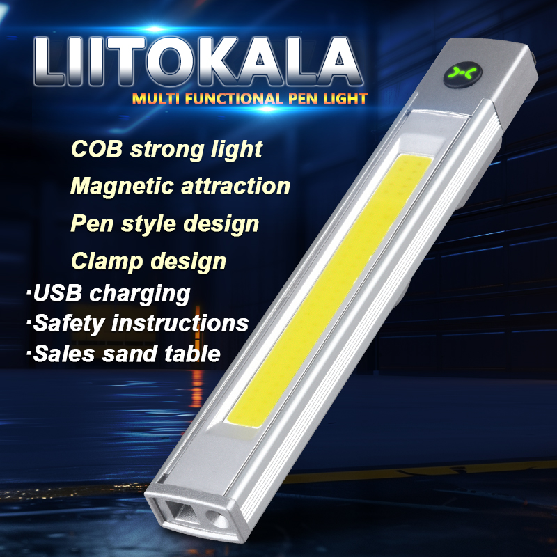 Laser Level Rechargeable Usb - LiitoKala LEDキーホルダー懐中電灯 USB-C充電 COBポータブルミニペンライト ポケットライト マグネット付き投光器