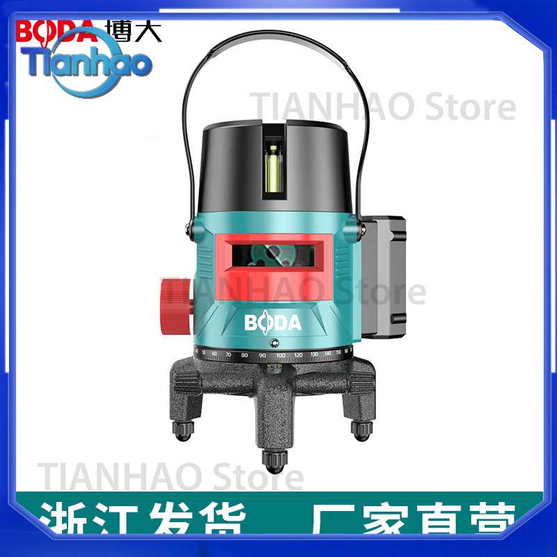 Laser Level Outdoor Bright Green - ボダーグリーンライトレーザーレベル、屋内外兼用、高輝度、自動水平調整、精密フロア＆壁掛けレベル