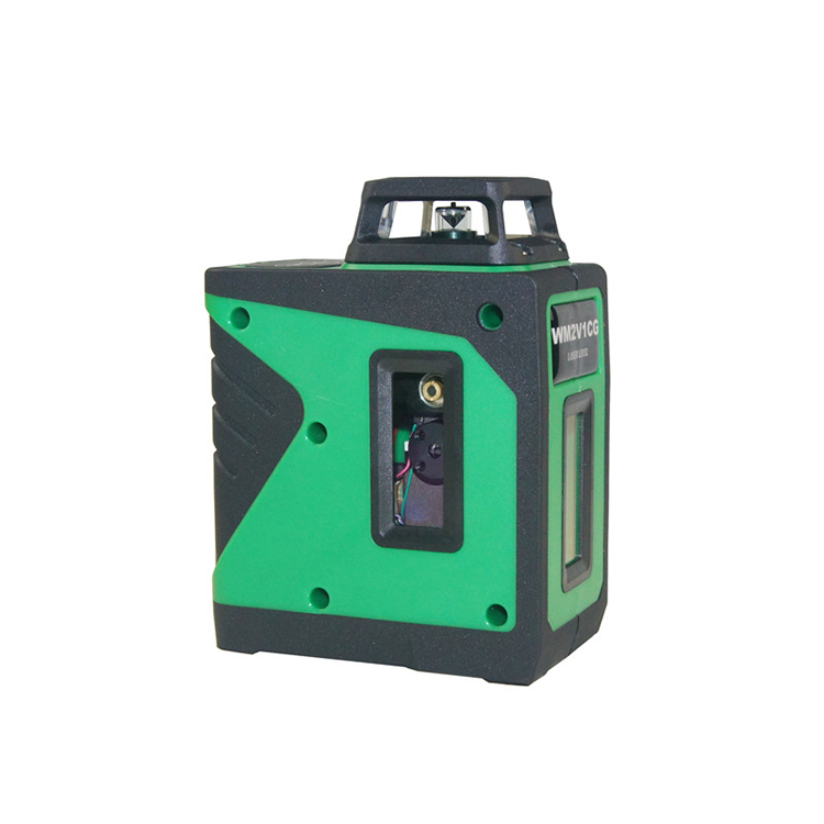 Cross Line Laser 360 Degree - 360度クロスラインレーザーレベル、水平・垂直表示、自動水平調整機能、12本のライン、緑色レーザー光、屋内建設用具
