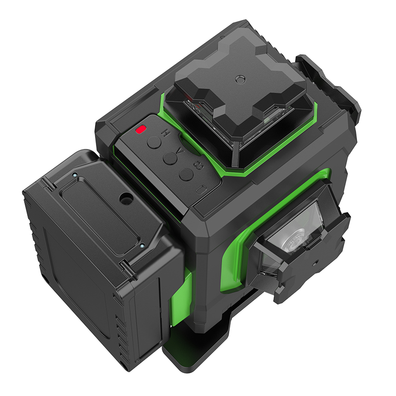 Cross Line Laser 360 Degree - 工業用グレード 360度回転レーザーレベル、自動水平調整機能付き、16本の緑色クロスライン