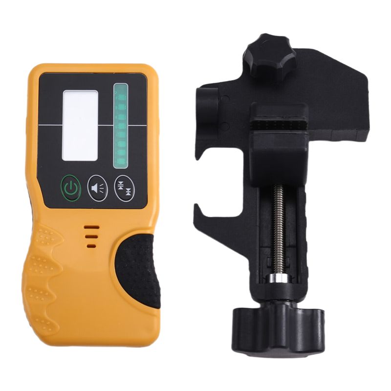 Laser Level With Receiver Detector - A01F：自動水平調整機能付き回転式レーザーレベル受信機／屋外用回転式レーザーレベル検出器。頑丈なクランプと緑色の光を搭載。