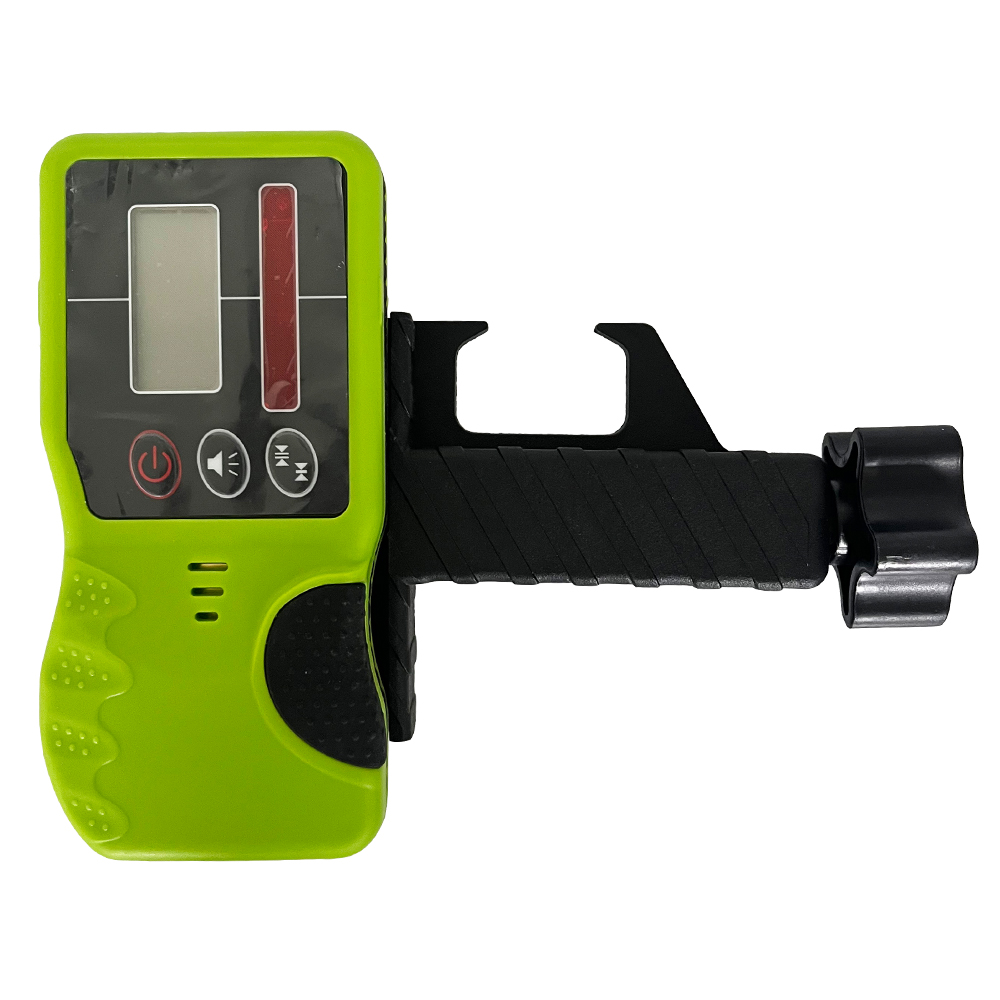 Laser Level With Receiver Detector - HEIPOE HRD100 回転式グリーンレーザー照準器。デュアルスクリーン搭載の回転式レーザーレベル受信機。