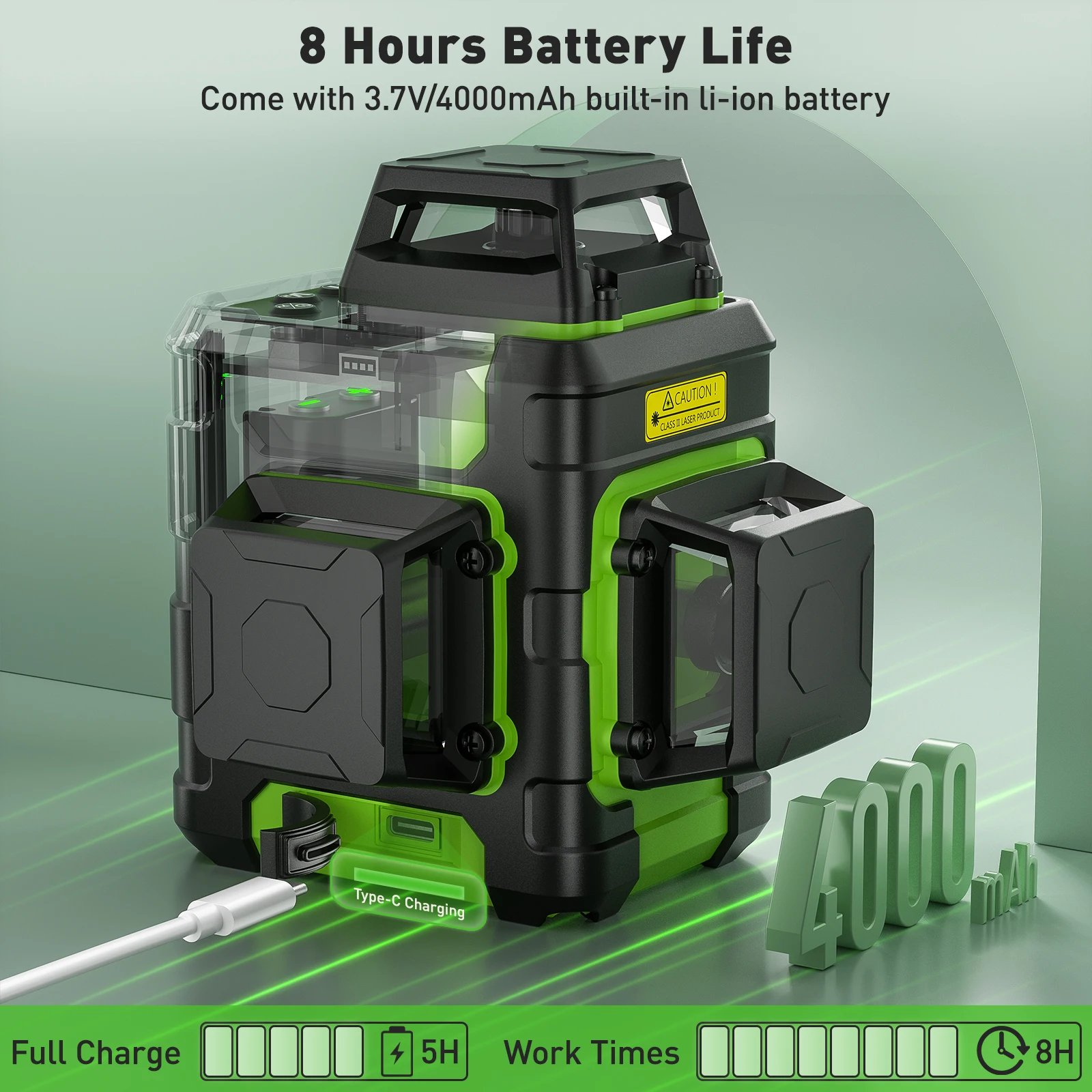 Huepar HM03CG レーザーレベルグリーンビーム 1 - Green Beam Laser Level 12 Line のレビューと価格