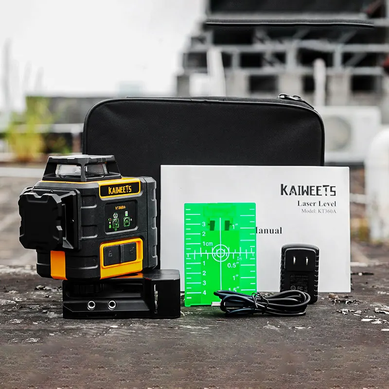 3Dクロスライン式自動水平調整ツール KT360A、360  - Laser Level 3D Cross Line Self Leveling のレビューと価格