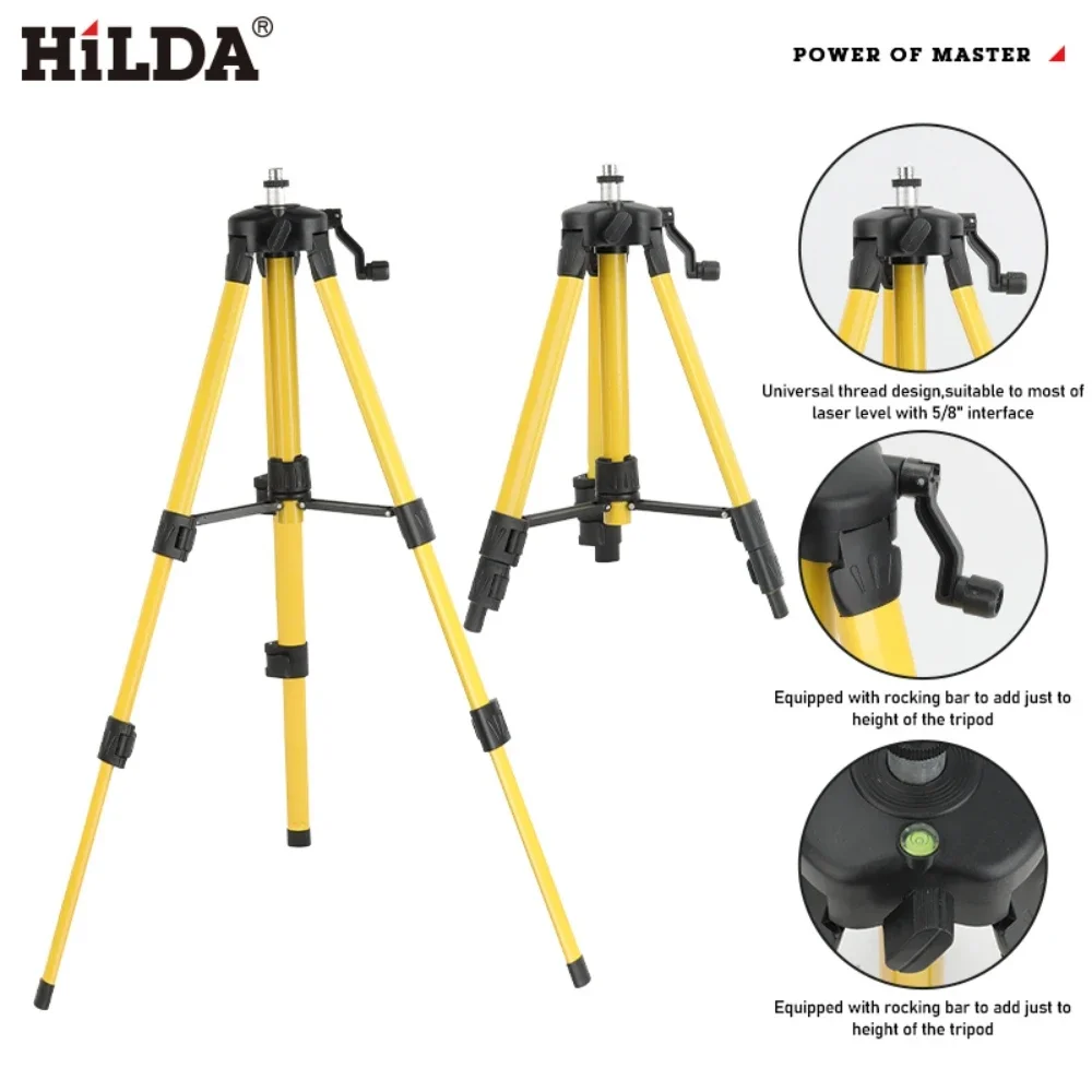 HILDA レーザーレベル三脚 1.2M/1.5M 5/8  - Laser Level Tripod Stand 1.5M のレビューと価格