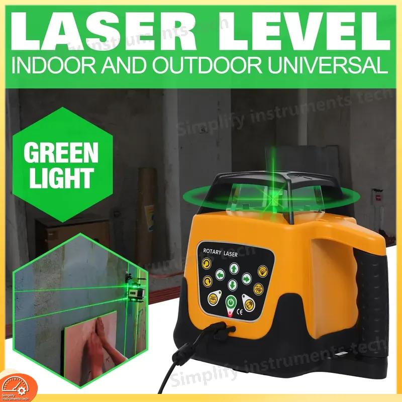 グリーンビーム回転レーザーレベル360度自動水平調整回転レー - Rotary Laser Level 500M Range のレビューと価格