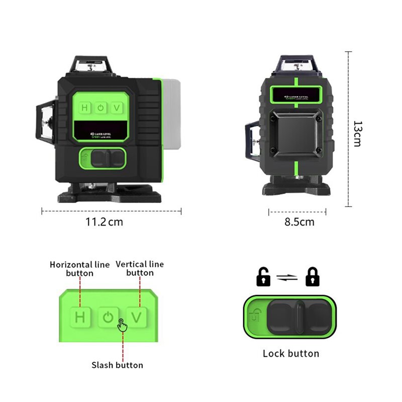 KYCOR 超高輝度 12ライン グリーンレーザーレベル 3 - Laser Level Outdoor Bright Green のレビューと価格