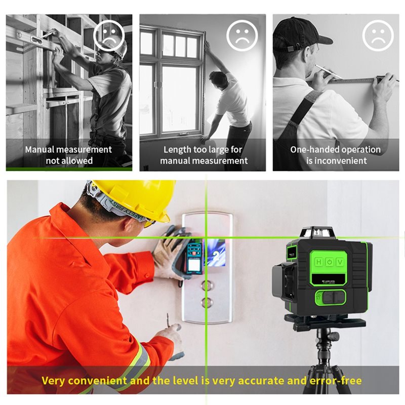 KYCOR 超高輝度 12ライン グリーンレーザーレベル 3 - Laser Level Outdoor Bright Green のレビューと価格