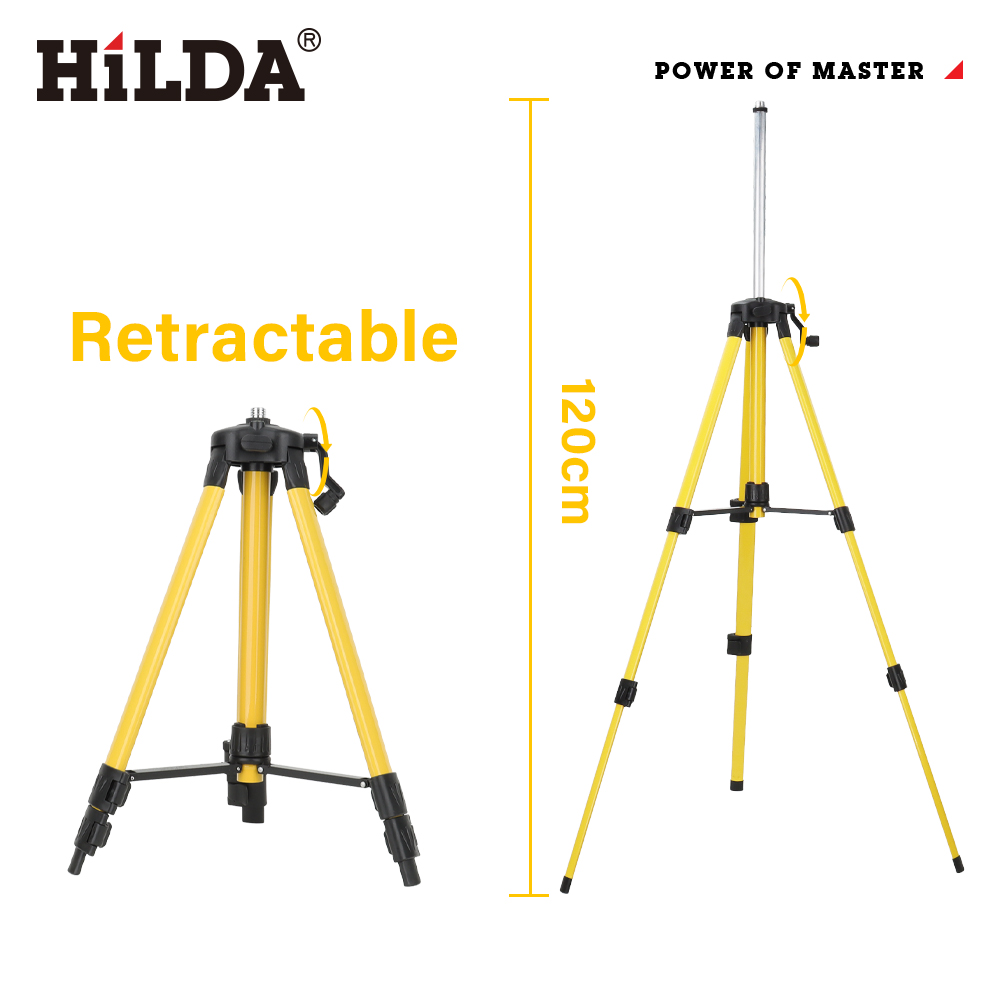 HILDA レーザーレベル三脚 1.2M/1.5M 5/8イ - Laser Level Tripod Stand 1.5M のレビューと価格