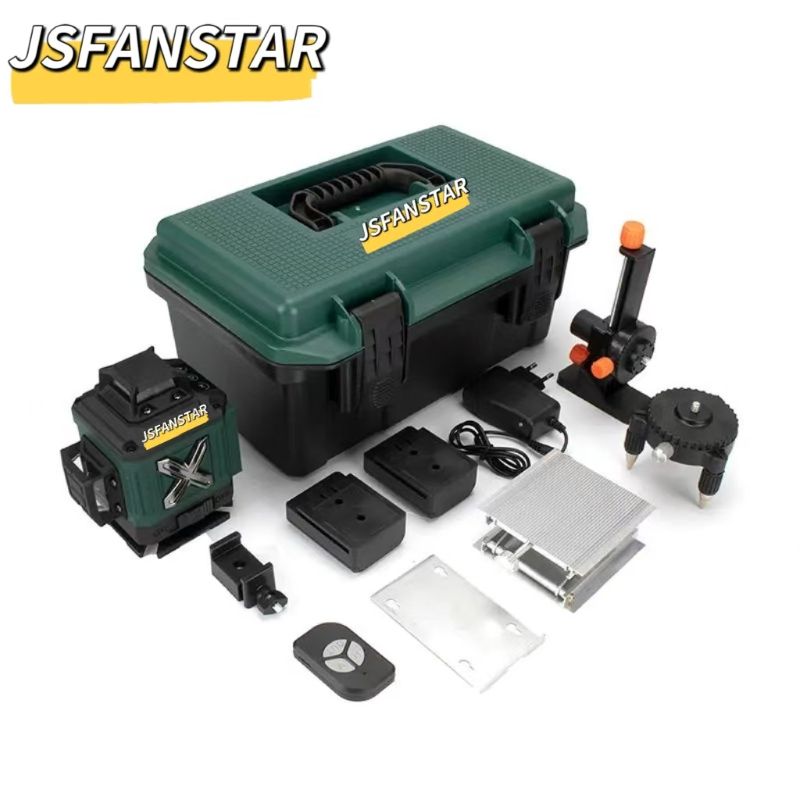 ATV4in1バッテリー駆動調整可能自動回転グリーン16ライ - Laser Level 4D 16 Line Green のレビューと価格