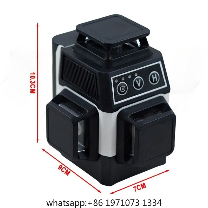 ミニ3D 12ラインレーザーレベル 自動水平調整 360°水 - Laser Level 3D Cross Line Self Leveling のレビューと価格
