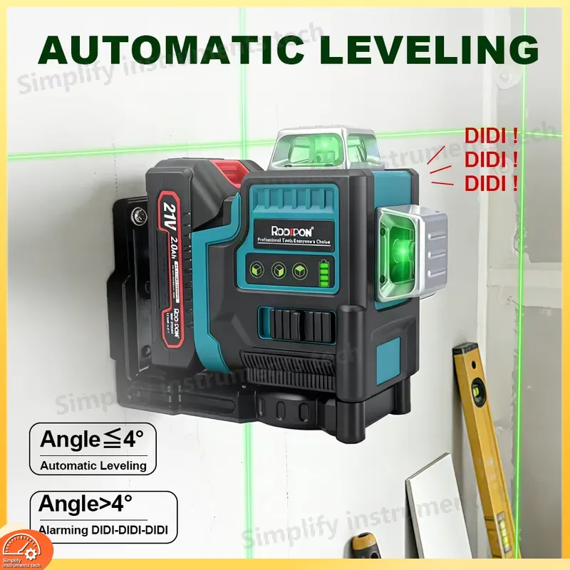 12ライン3D自動水平調整レーザーレベル（360度） °   - Laser Level 3D Cross Line Self Leveling のレビューと価格