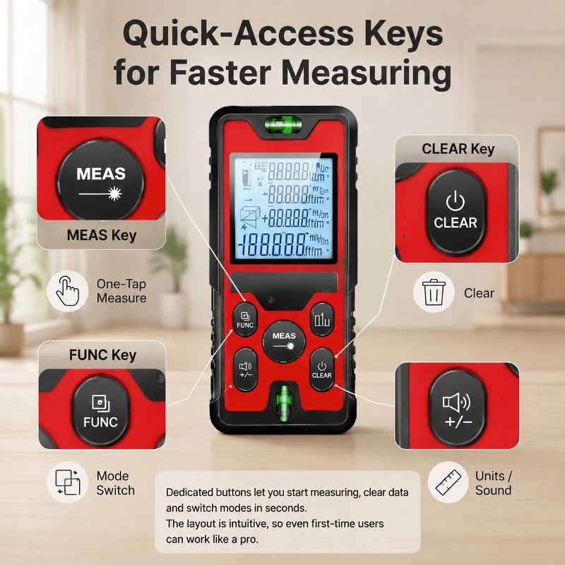 120Mレーザー距離計 USB-C充電式レーザー距離計 バッ - Laser Level Rechargeable Usb のレビューと価格