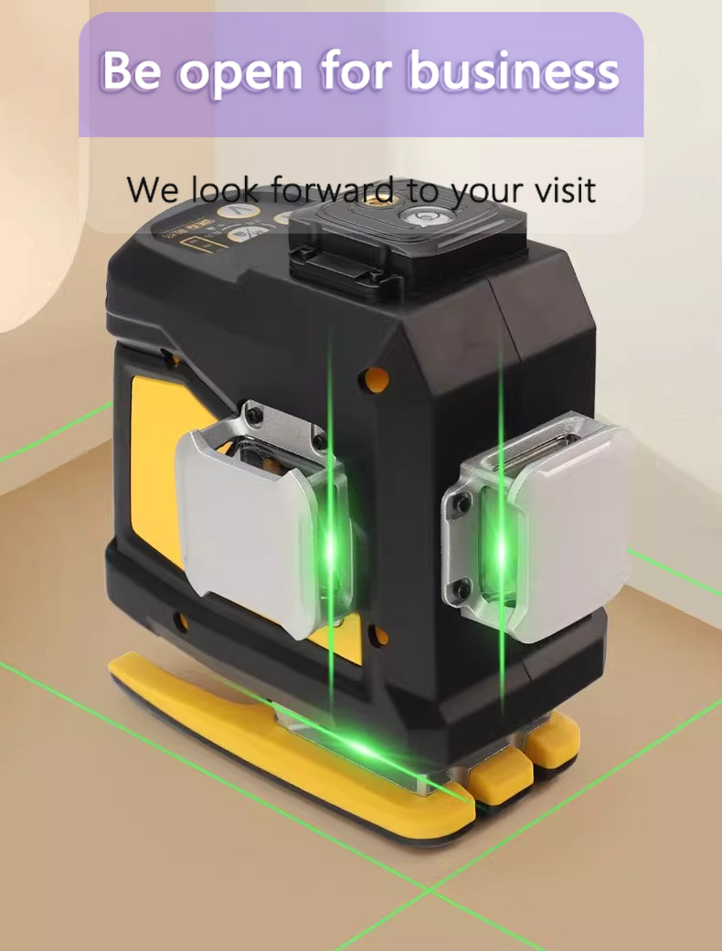 高精度8/12ラインレーザーレベル 赤・緑ビーム 壁・床用ツ - Laser Level Outdoor Bright Green のレビューと価格