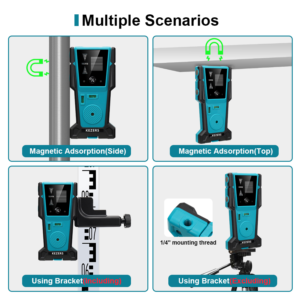 KEZERS 赤緑レーザーレベル受信機検出器 KL4D-05 - Laser Level With Receiver Detector のレビューと価格