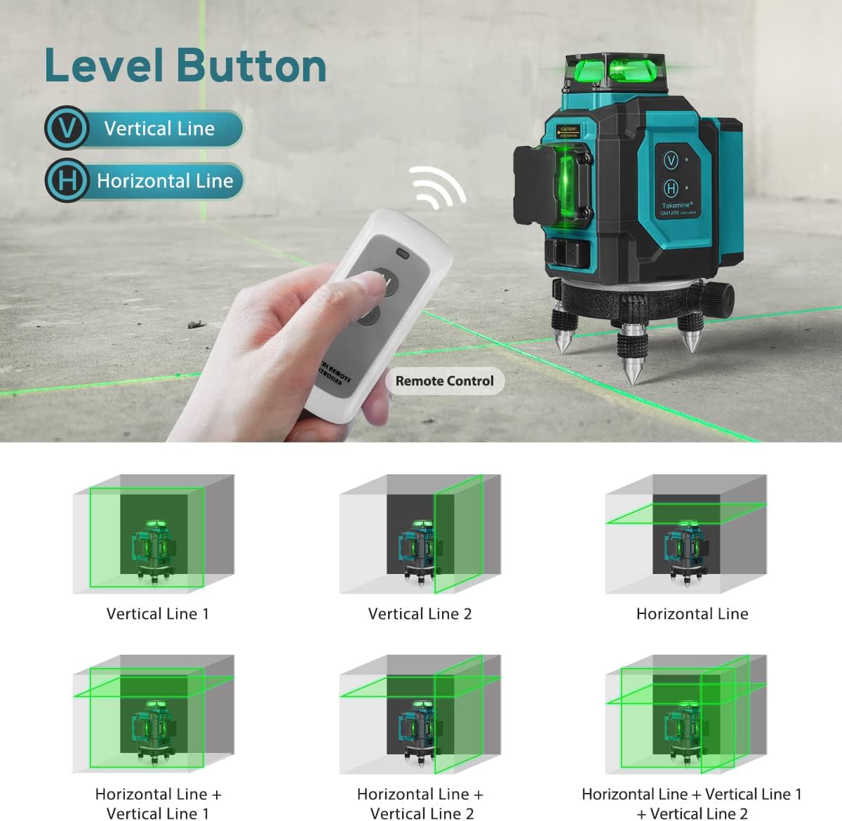 3x360用 °   12ライン自動水平調整グリーンレーザー - Laser Level 3D Cross Line Self Leveling のレビューと価格