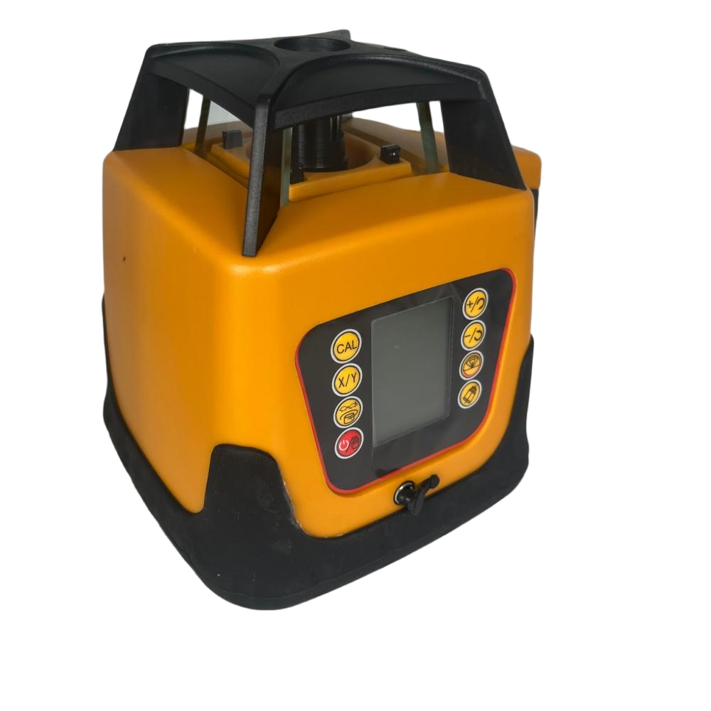 高精度回転式レーザー、自動水平調整機能付き、360度回転、赤 - Rotary Laser Level 500M Range のレビューと価格