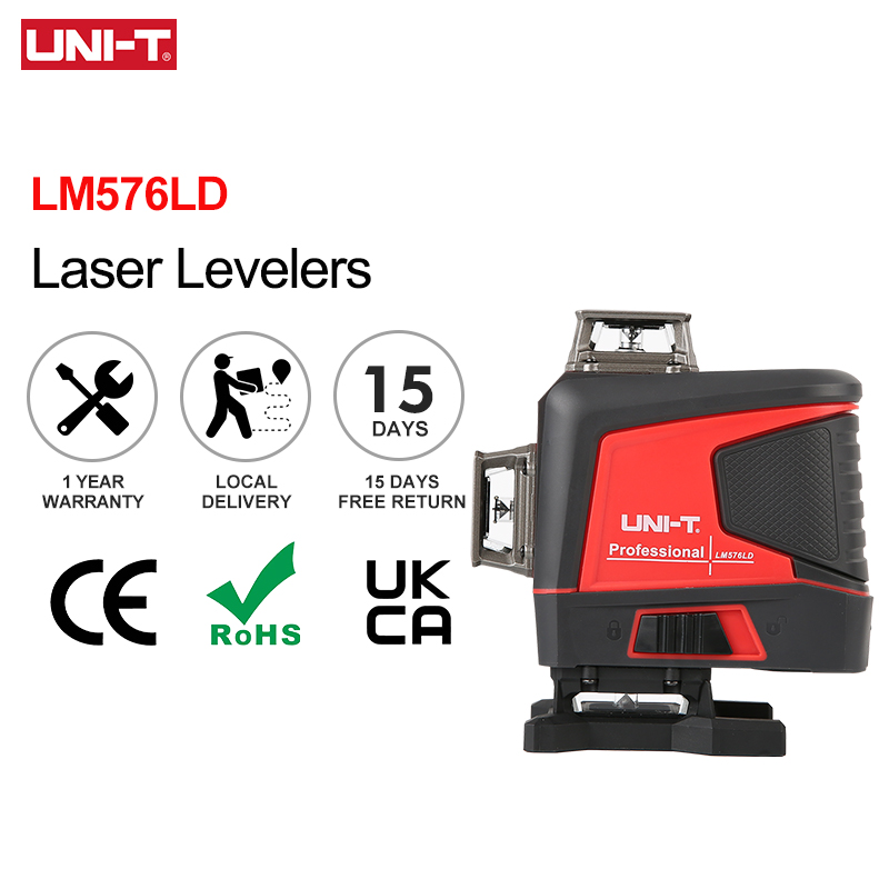 UNI-T レーザーレベル 360° 12/16ライン 3D - Laser Level 3D Cross Line Self Leveling のレビューと価格