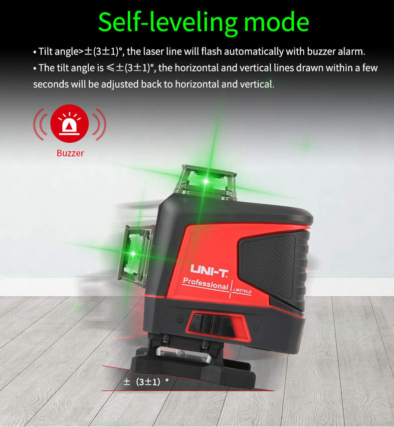UNI-T レーザーレベル 360° 12/16ライン 3D - Laser Level 3D Cross Line Self Leveling のレビューと価格