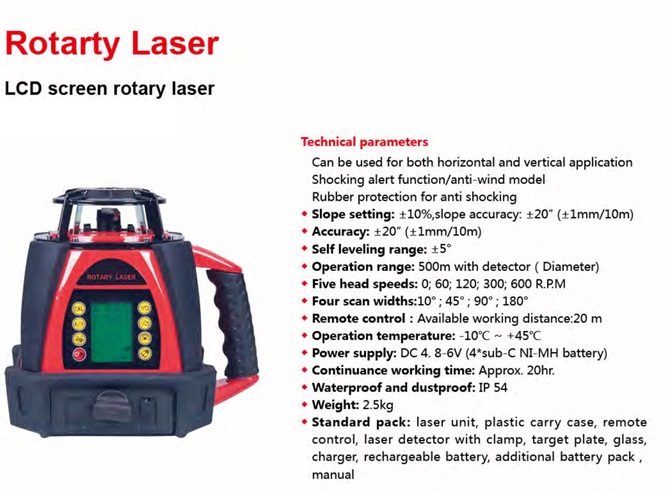 Heipoe-自動レベリング付き回転式レーザーレベル,作業距 - Rotary Laser Level 500M Range のレビューと価格